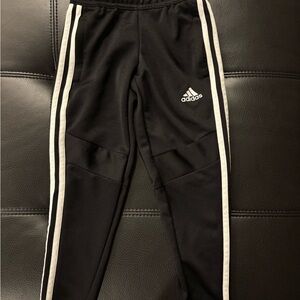 Adidas Black Joggers with Dual White Stripes